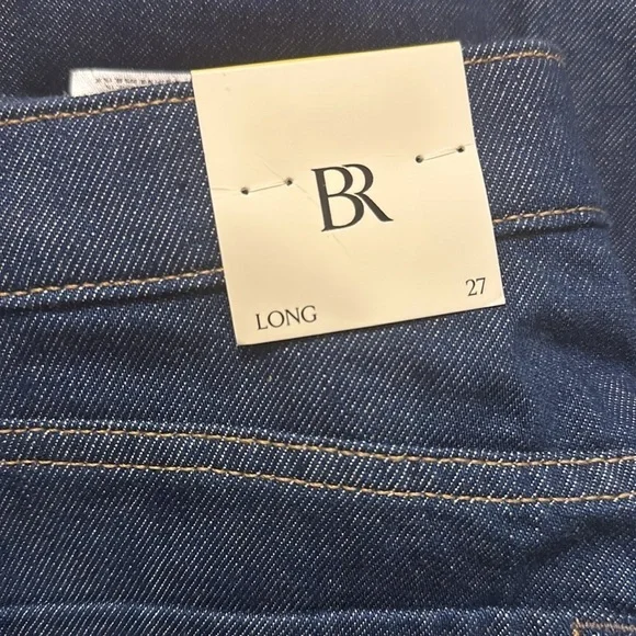 NWT! Banana Republic Women’s Medium Wash High-Rise Straight Jean -27 LONG 🔹